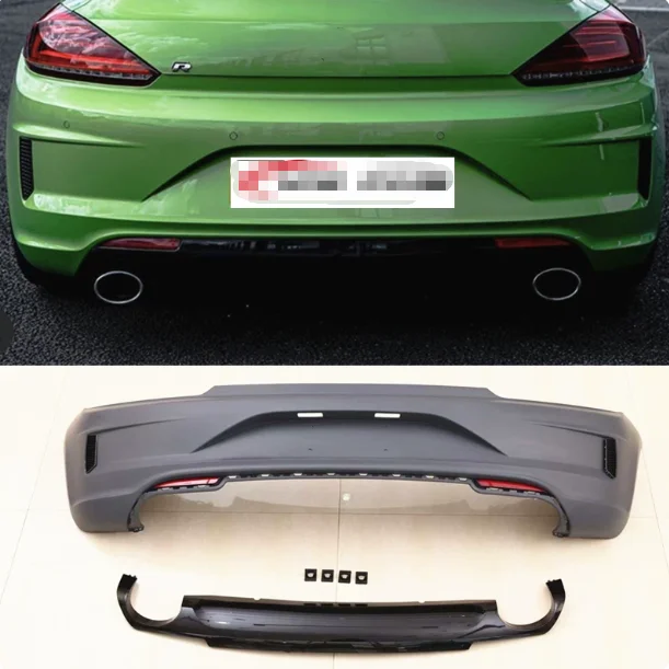 Фото Высококачественный заводской обвес Flying Wing для VW Scirocco 2015-2017, модернизированный до стиля R, передний и задний бамперы. №2