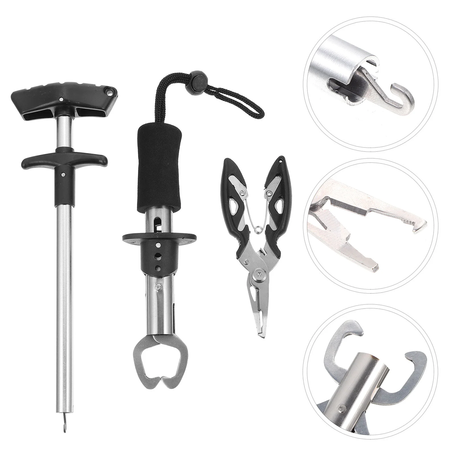 

1 Set Portable Fishing Hook T- Handle Fish Control Fishhook Removing Device Pliers Needle Nose Pliers