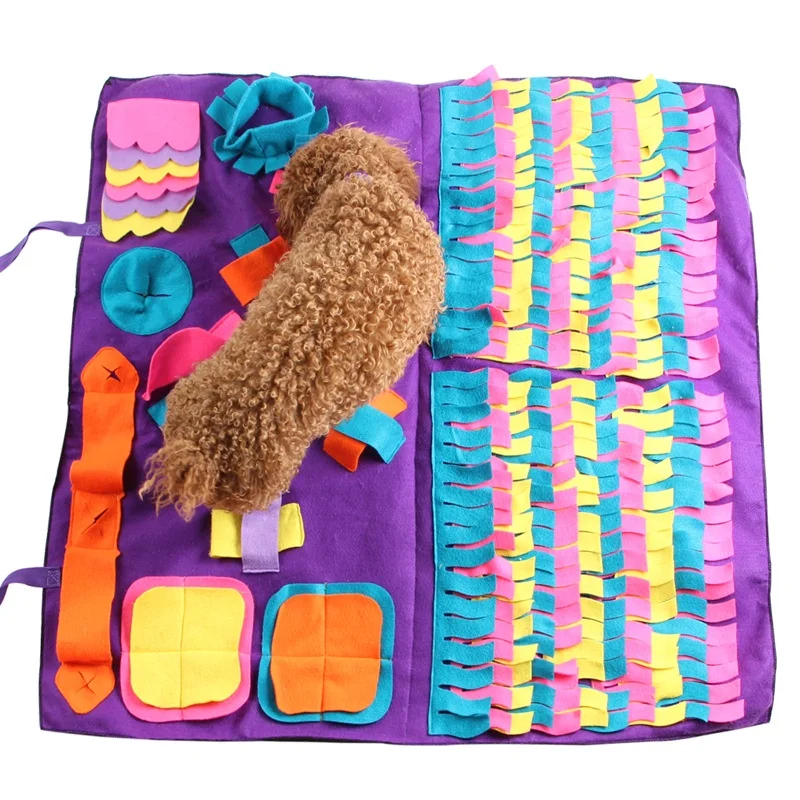 Pet Dog Sniffing Mat Find Food Training Blanket Play Toys Cat Mat for Relieve Stress Puzzle Snuffle Mat Pad images - 6