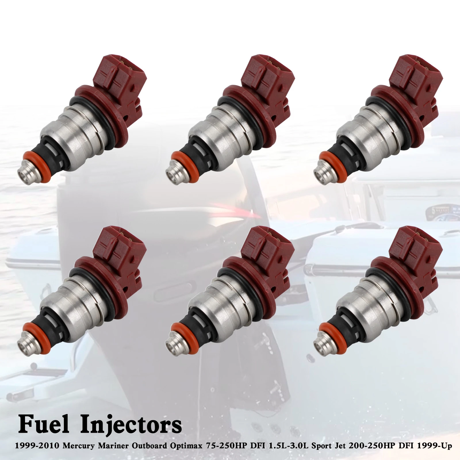 

Topteng 6PCS 75-90-115-200-225 Fuel Injectors 37001 For Mercury Outboard Mariner 804528 Motorcycle Accessories