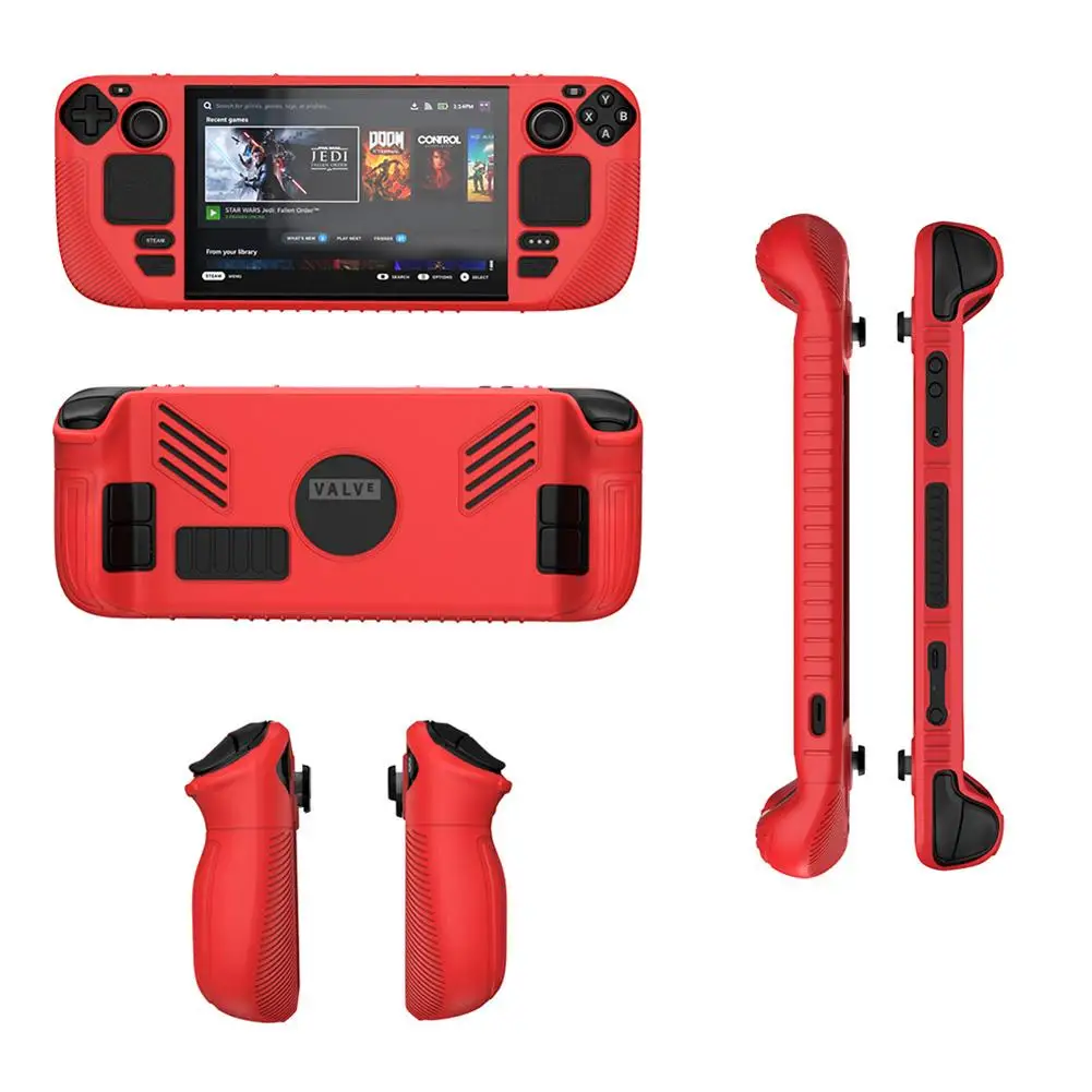 

Silicone Case Protective Sleeve Dust-proof Non-slip Anti-fall Storage Box Compatible for Steam Deck Handheld Game Console