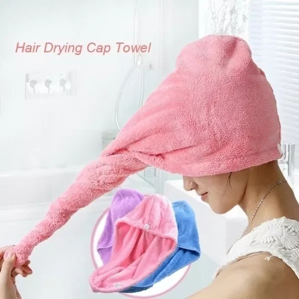 

NEW2023 Lady Turban Microfiber Fabric Thickening Dry Hair Hat Super Absorbent Quick-drying Hair Shower