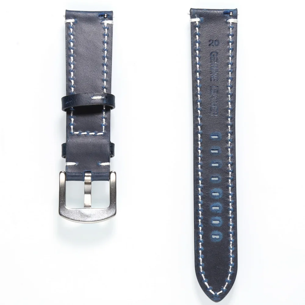 Genuine Leather Watch Bands Quick Release  Vintage Handmade Leather Watch Strap For Men 22mm20mm