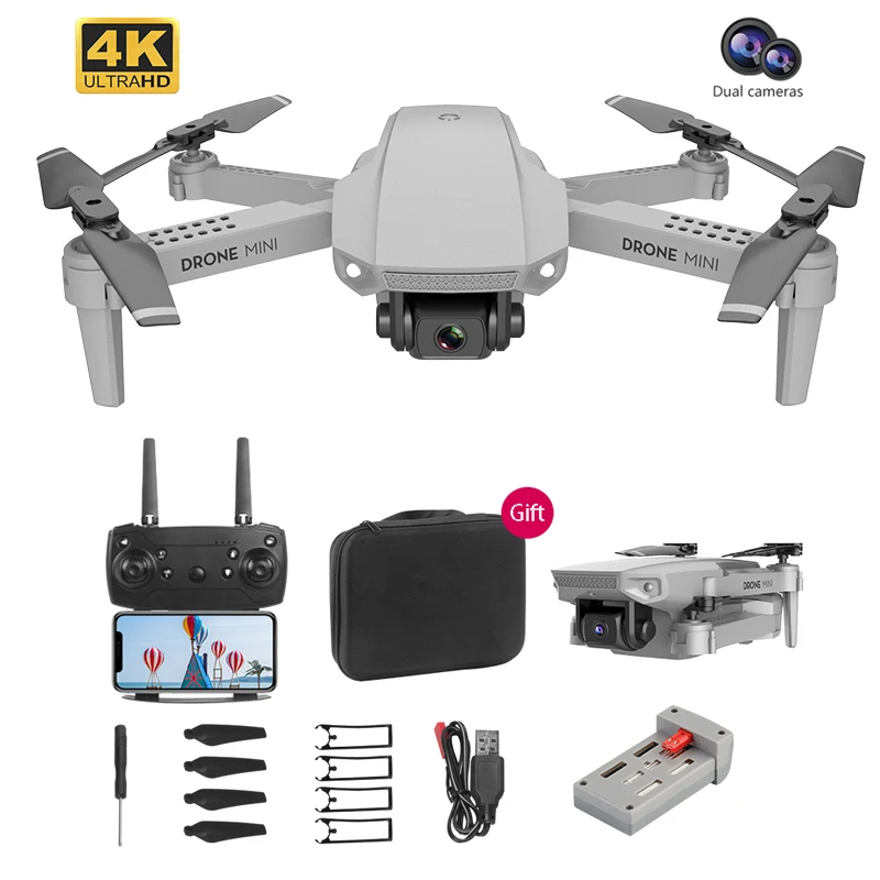 

Дрон E88 Pro с двойной камерой 4K HD, Wi-Fi, FPV