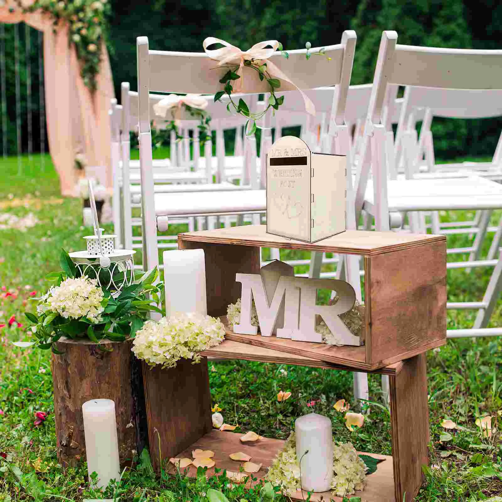 Свадебная деревянная почтовая коробка деревенский почтовый ящик Подарочный