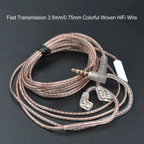 KZ ZS10 ZSN ZEX PRO кабель для наушников высокочистый бескислородный медный витой обновленный кабель 2pin кабель для KZ ZEX посеребренный кабель
