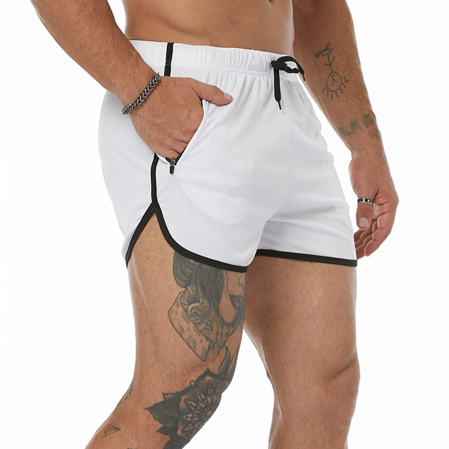 

Men's Gym Workout Shorts Drawstring Camouflage Running Sports Shorts Male Mesh Fabric Quick Dry Bodybuilding Sweatshorts Boxers