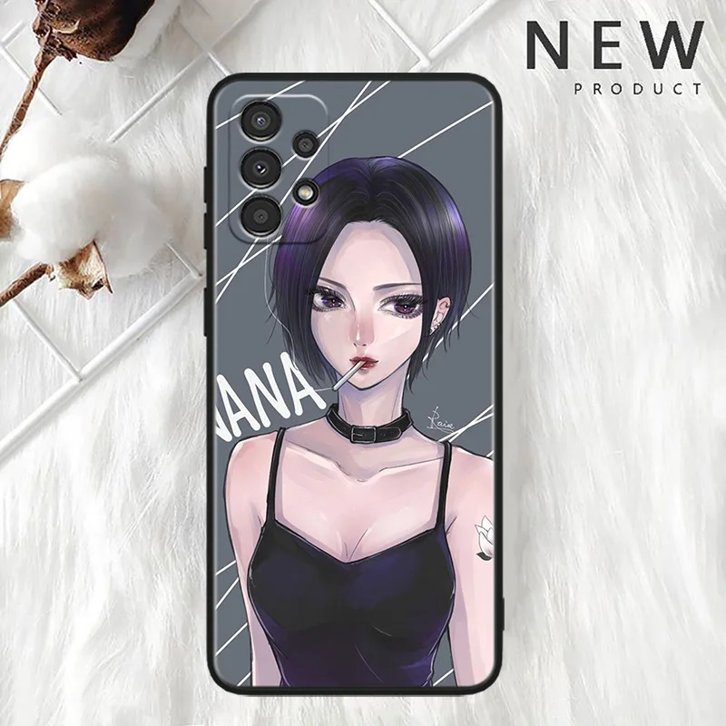 Lovely NANA Anime Phone Case For Samsung A34 35 42 50 51 52 53 54 A55 A60 A70 A71 A72 A73 A80 A81 A90 A91 Black Cover Silicone