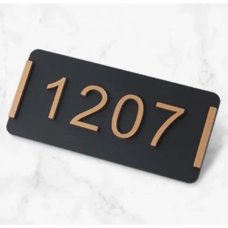 241 Creative niche diy house number light luxury and high-end sense |