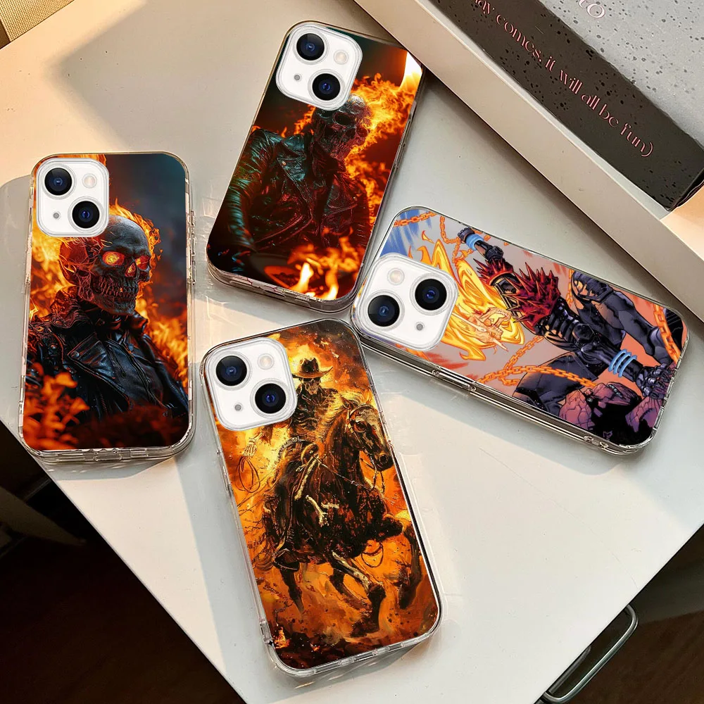Прозрачный силиконовый чехол WB-10 Ghost Rider для Moto G42 50 51 52 60 62 71 72 84 85 200 Edge 40 pro Ultra
