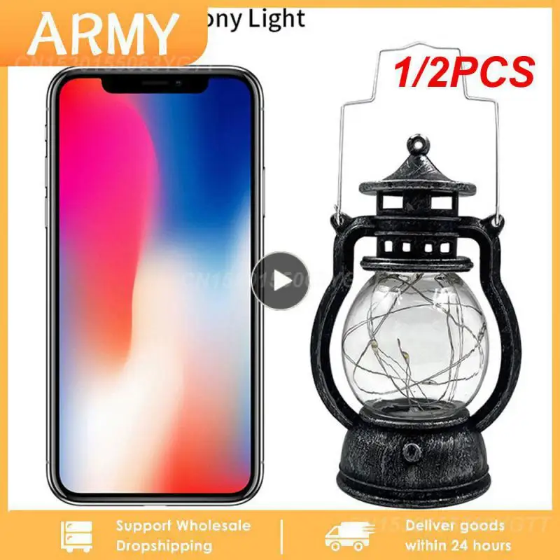 

1/2PCS Halloween Small Night Light Portable Pumpkin Lamp Electronic Candle with Battery LED Christmas Ornaments Home Decorations