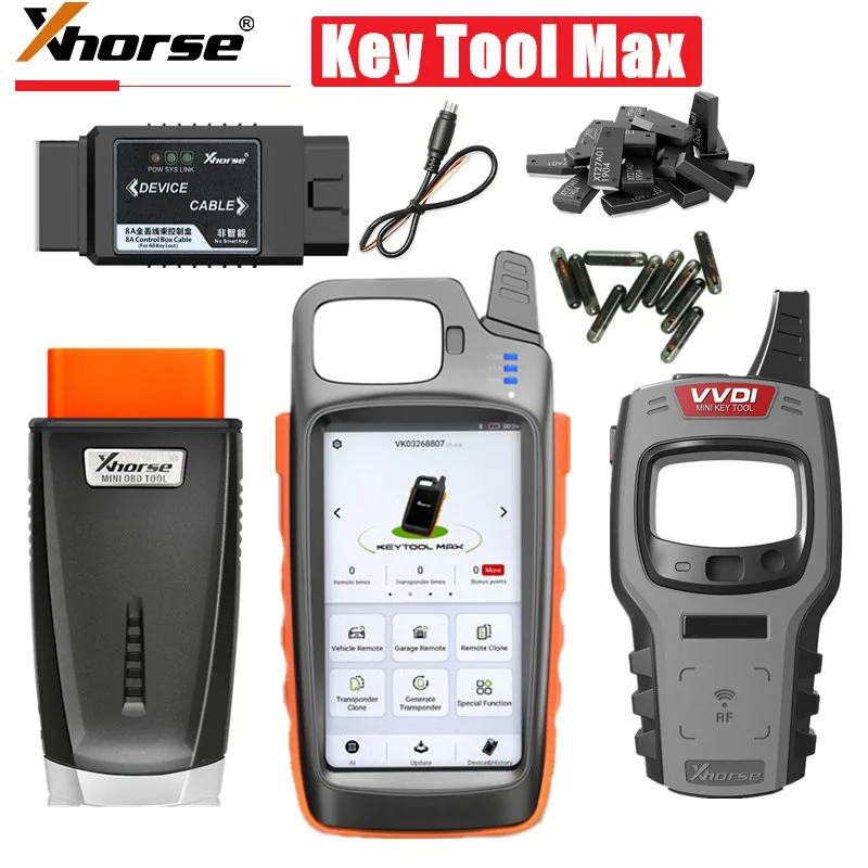 

Xhorse VVDI Key Tool Max Key Programmer with VVDI MINI OBD Tool and MINI Key Tool and Super Chip XT27/ID48 Chip for Choice