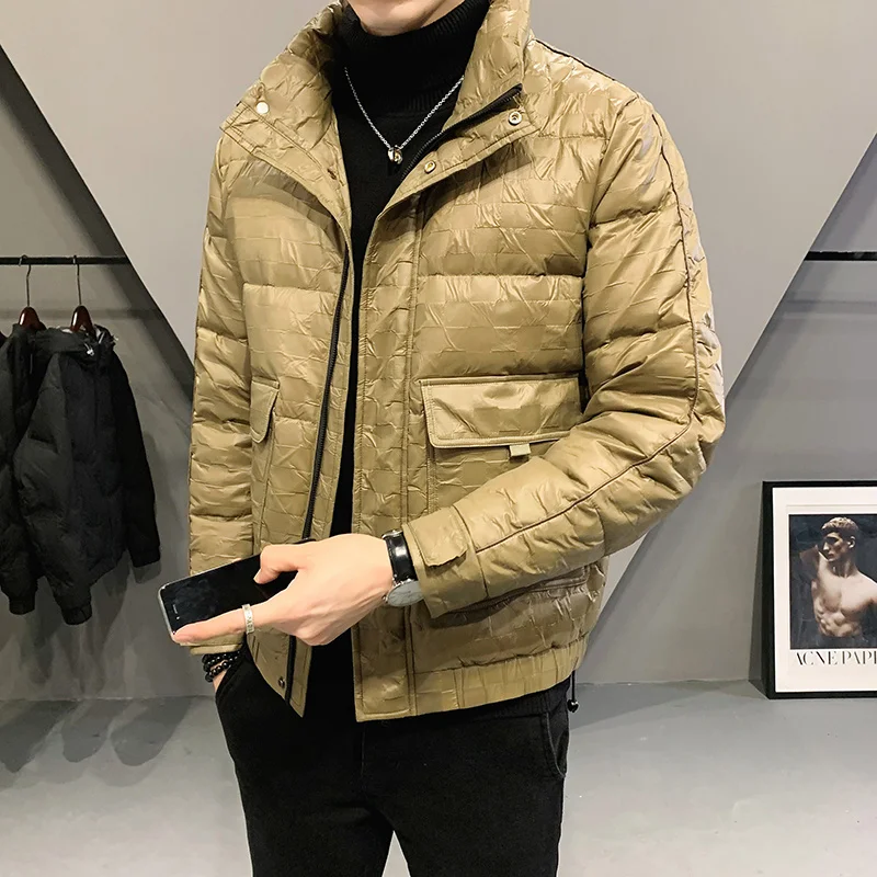 Fashion Down Jacket Men Winter Warm White Duck Down Coats Men Youthful Vitality Winter Mens Jackets and Coats Solid Clothing