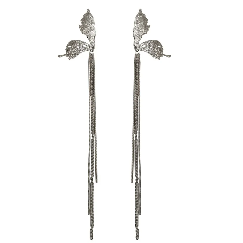 Серьги-кисточки с крыльями бабочки для женщин и девушек корейские длинные