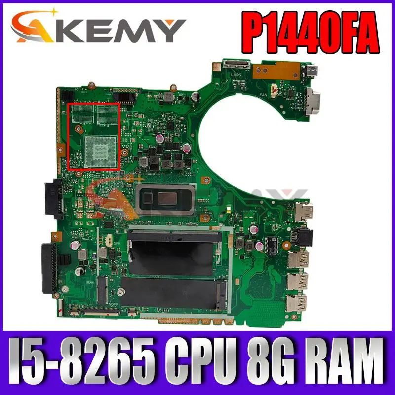 

Оригинальная материнская плата Akemy P1440FA для ноутбука с процессором I5-8265U, 8 ГБ ОЗУ