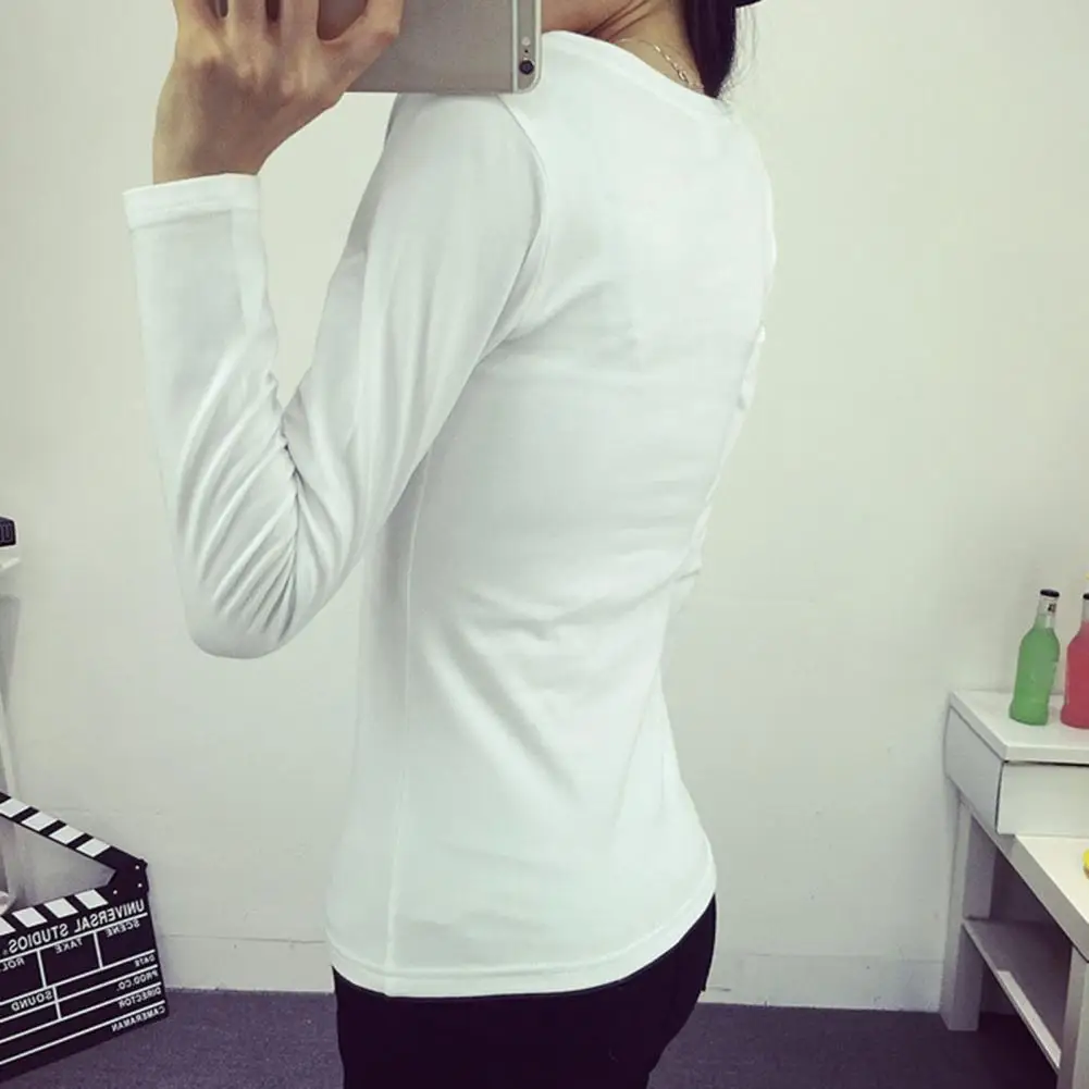 

Trendy Autumn Blouse Breathable Loose-fitting Washable Winter Bottoming Shirt Autumn T-Shirt Clothes Women Top Decorative