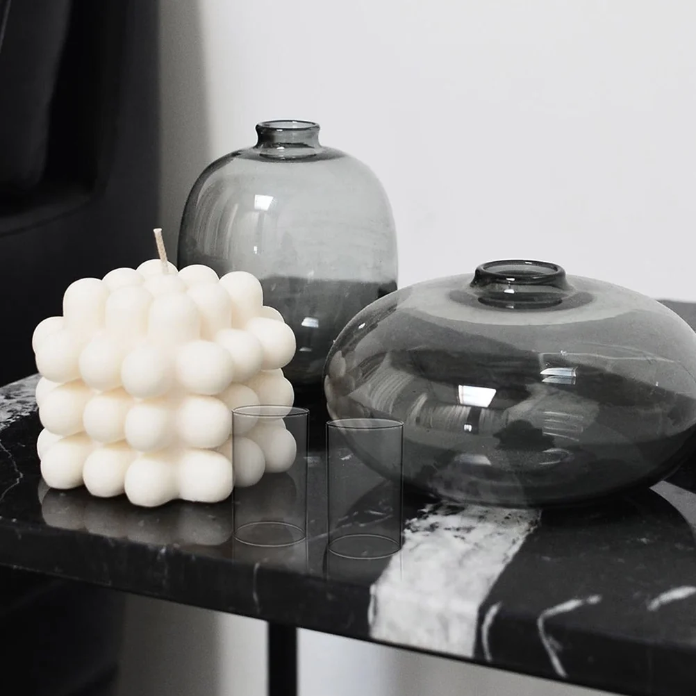 

Holder Covers Chimney Shade Clear Lamp Cover Tube Containers Pillar Open Ended Cylinder Cups Shades Craft Votive Decorative