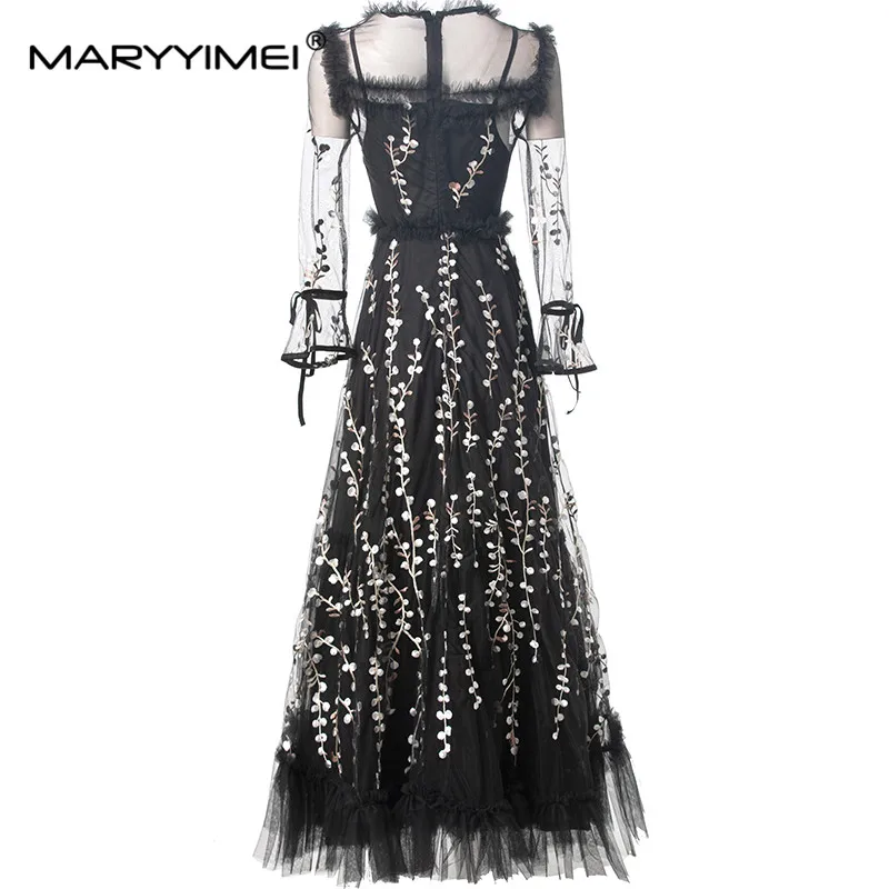 MARYYIMEI Женское платье из полиэстера и хлопка