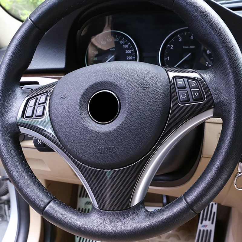 

Панель рулевого колеса автомобиля из углеродного волокна, декоративная крышка, отделка, литье, наклейка для 1 3 серии E87 E90 E92 E93 2005-2012
