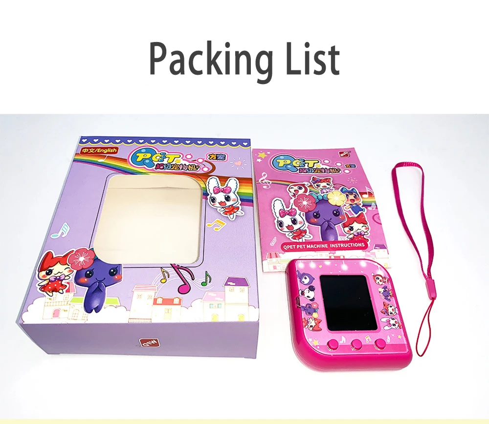 Электронный мультяшный питомец Tamagochi виртуальная игра цветной дисплей детская