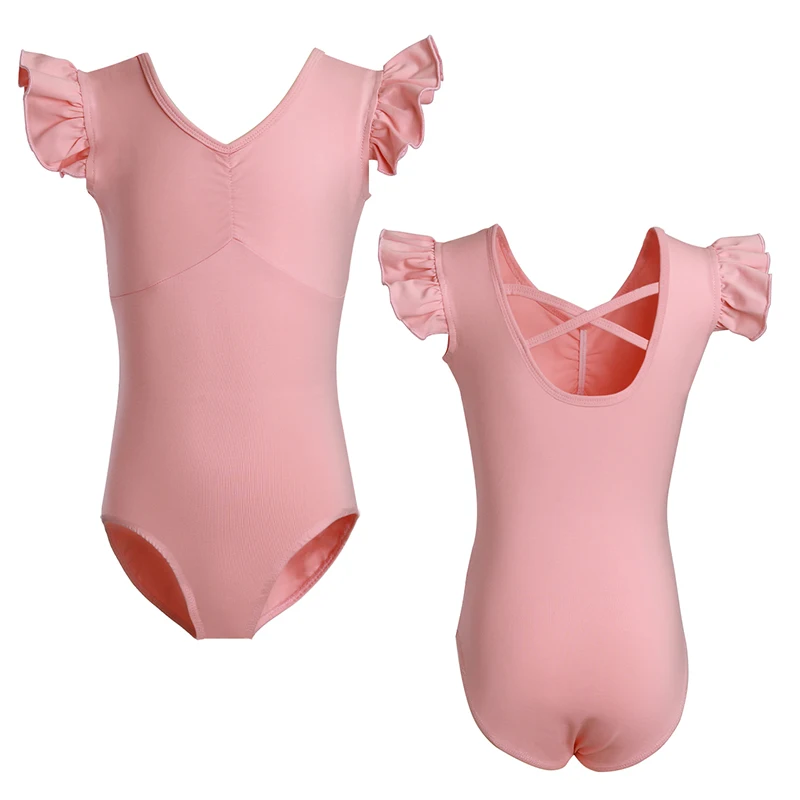 RUYBOZRY Toddler Girls Gymnastics Leotard Ballet Leotards Clothes Dance Wear Bodysuits Black Dance Leotards Cotton Bodysuit