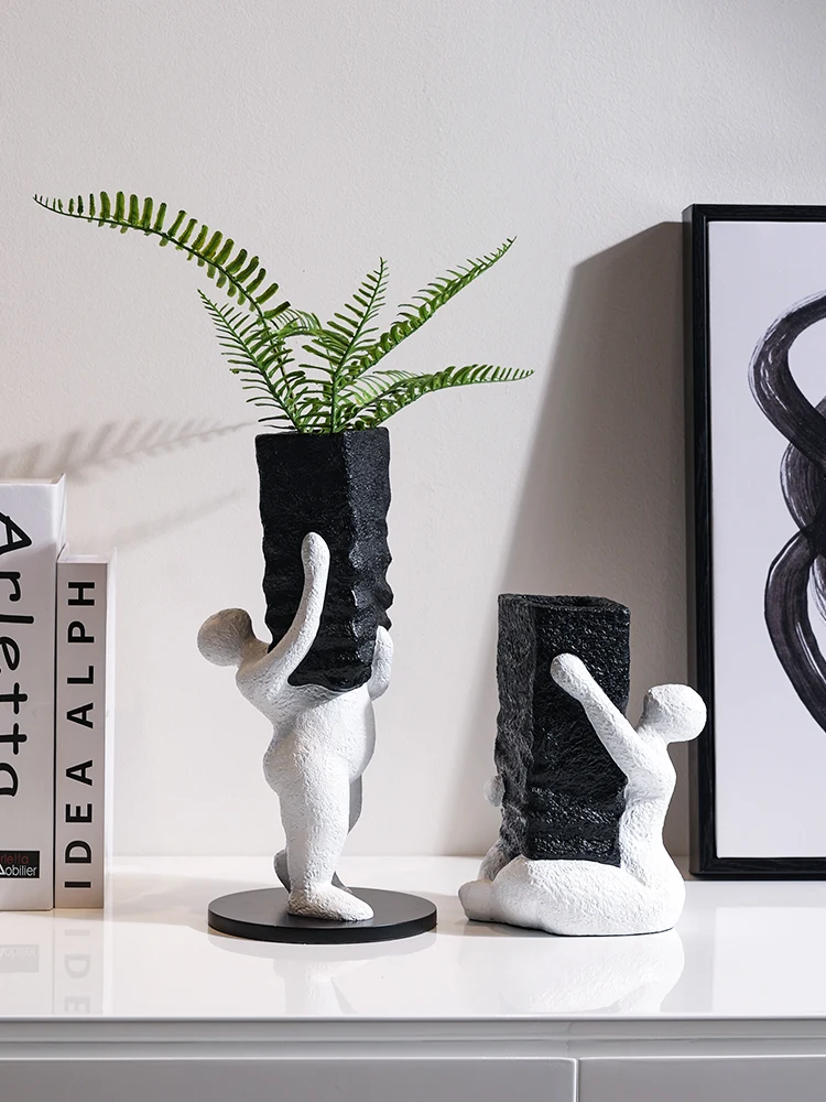 Modern Abstract Figure Art Vase,Personality Desktop Decoration Ornament