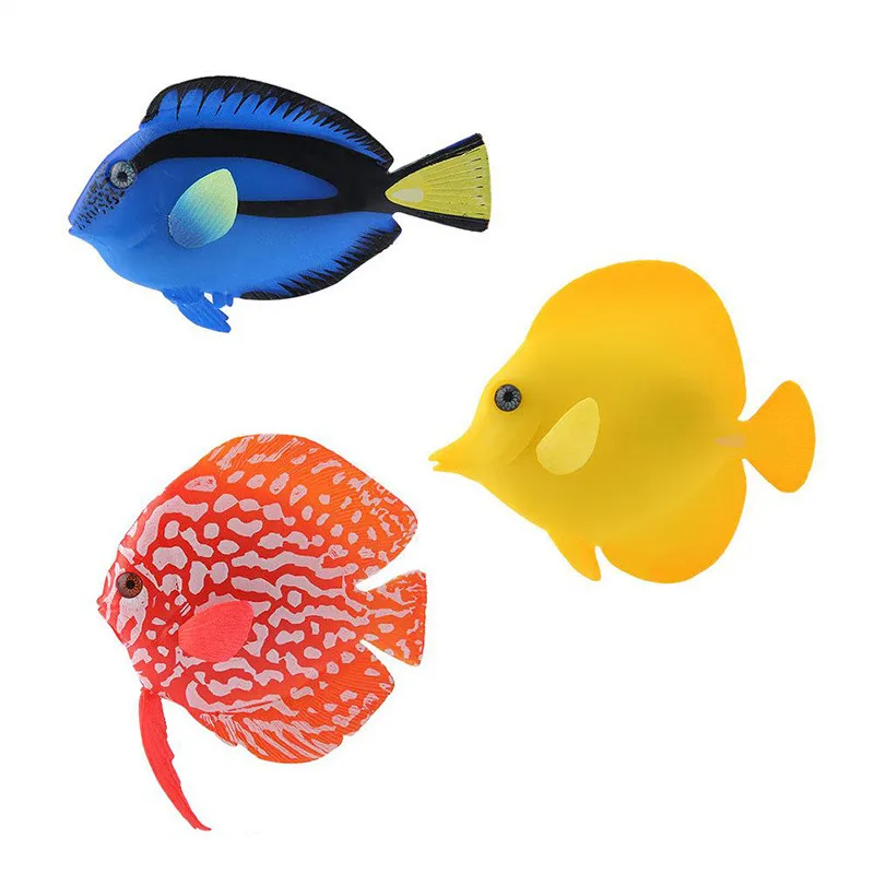 

Luminous simulation fish fish tank decoration aquascape artificial fake fish tropical fish silicone fake fish colorful fairy