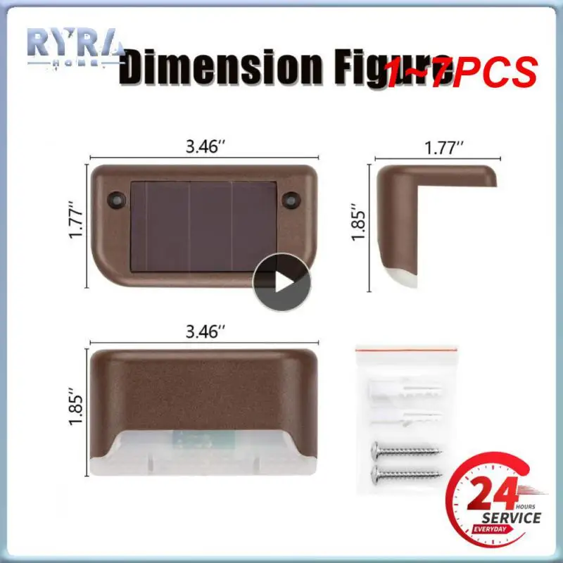 

Лампа с солнечной батареей для лестницы, уличное освещение для сада, водонепроницаемое украшение для балкона, 1-7 шт