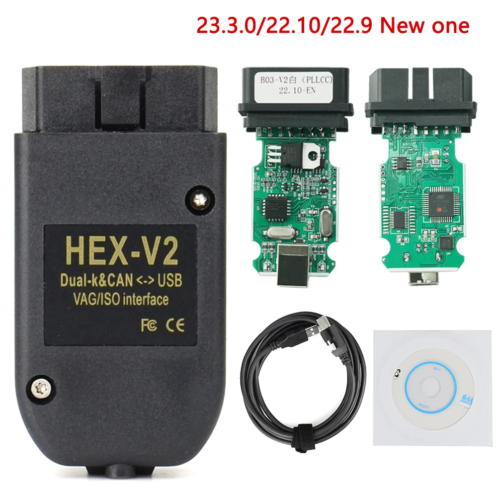 V23.3.0 Vagcom Vag Com Hex V2 22,3 21 9 интерфейс для Vw Aodi Skoda
