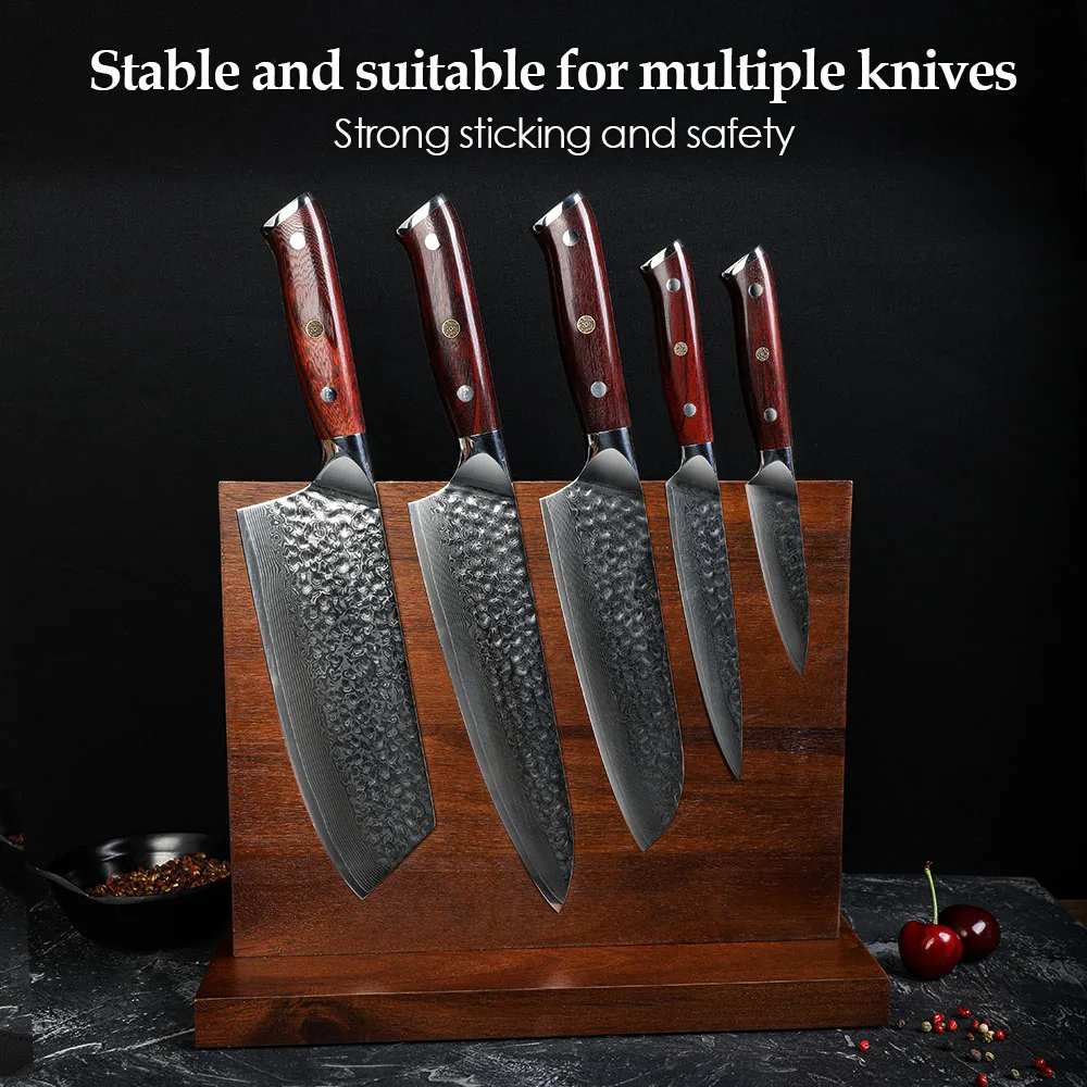 

Держатель для кухонных ножей из натурального дерева акации