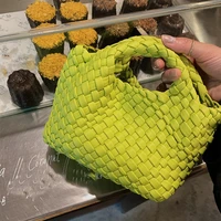 womens designer woven bags high quality pu crossbody shoulder bags top handle bags handmade mini messenger bags