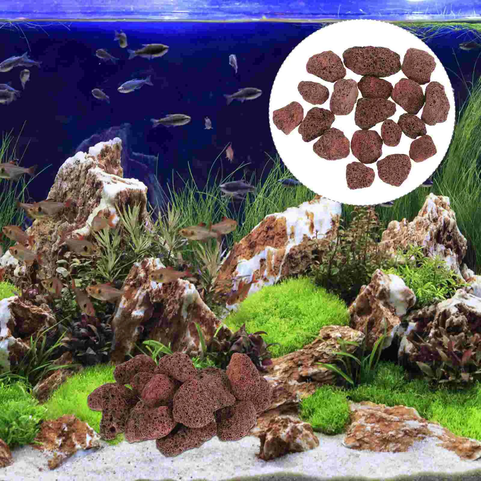 

Acrylic Fish Tank Fish Hideout Cave Lava Rock Aquarium Decor Breeding Cave Fish Tank Comb Lava Rocks Fire Pit