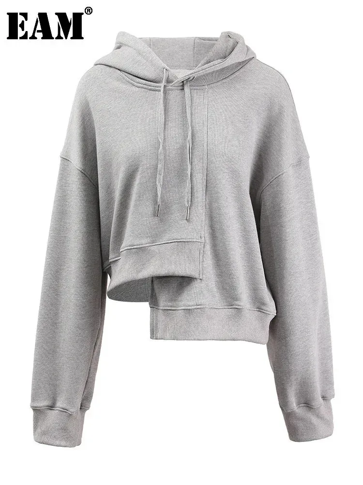 Серый свитшот EAM нестандартной формы большого размера свободный крой новый