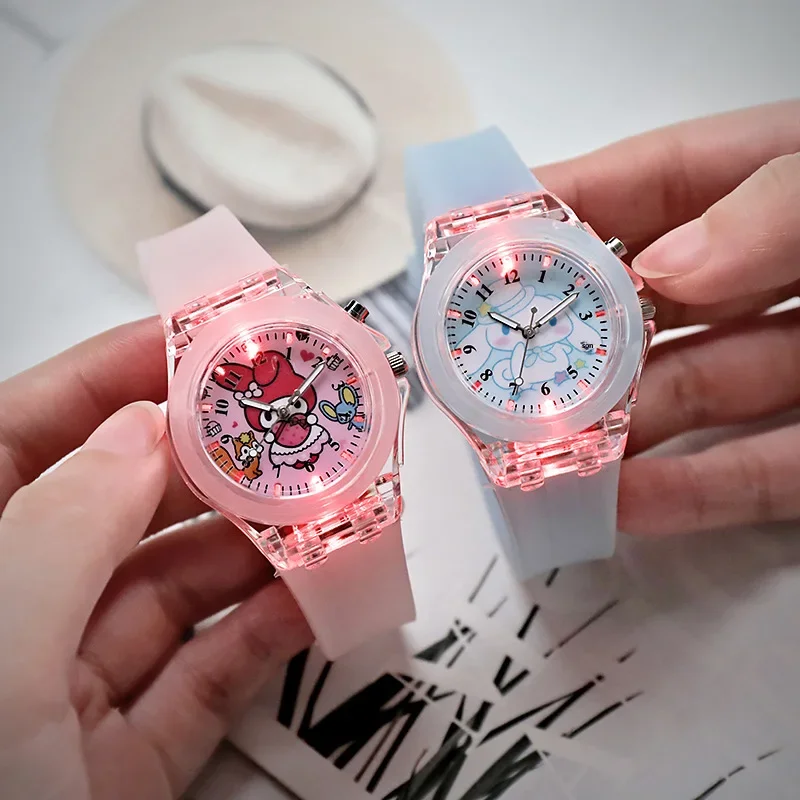 New Glowing Night Light Student Children's Watch Cute Cartoon Silicone Led Doll Wholesale Manufacturer