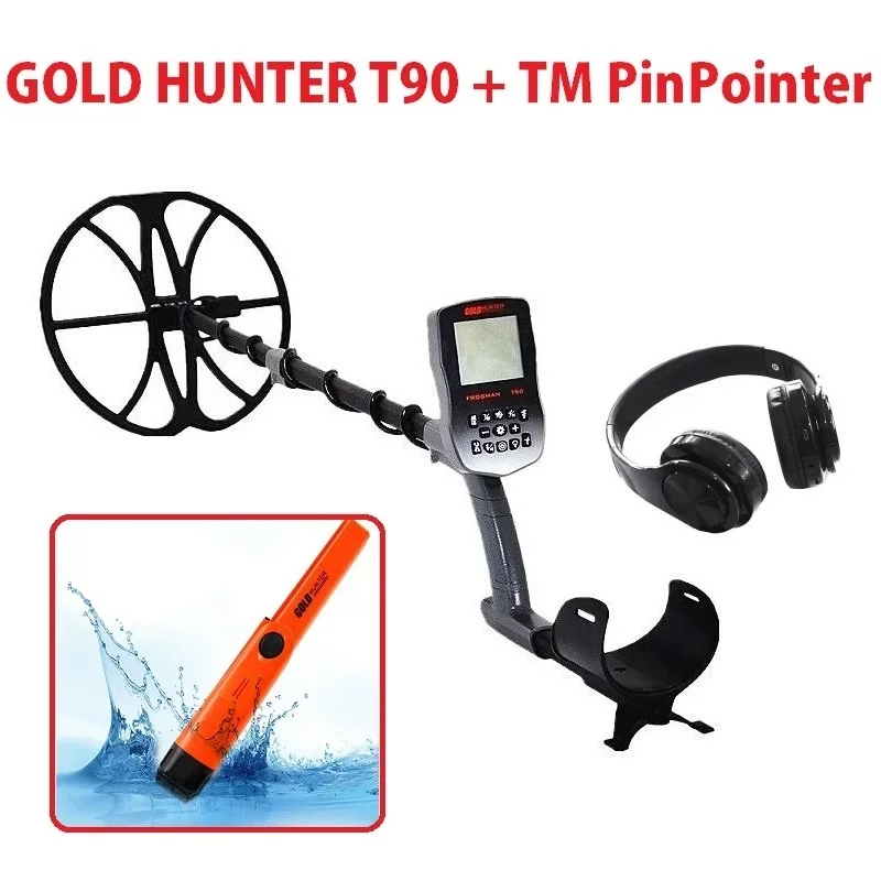 Gold Hunter T90 Золотой металлоискатель PinPointer Водонепроницаемый подземный