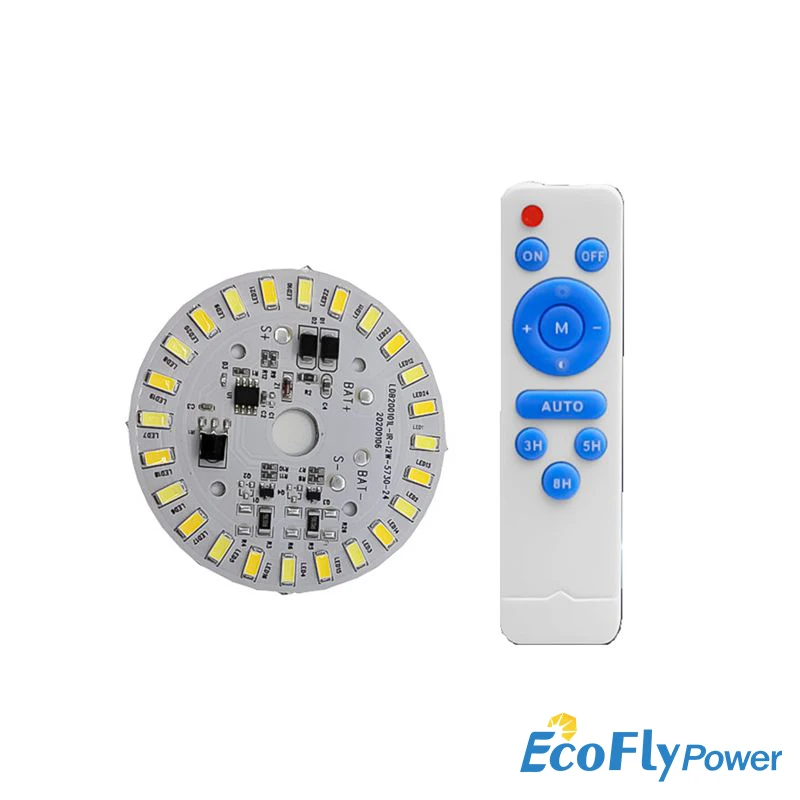 

Double Color LED Solar Light Source Panel 12W Solar Ceiling Lamp Round 3.2/3.7V With Remote Control