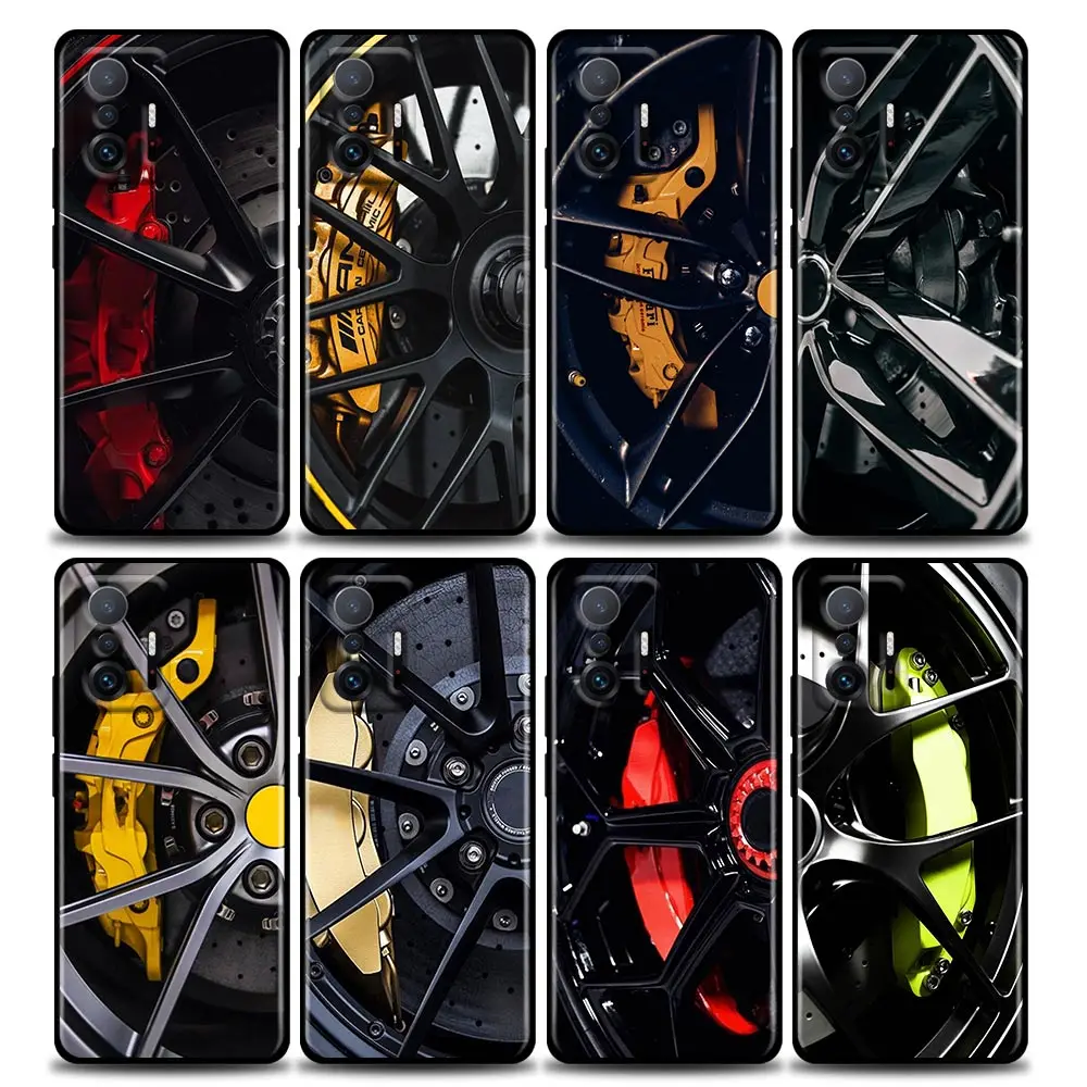 

Coque Case for Xiaomi 9 9T CC9 CC9E 10 10T 10S 11 11i 11X 11T 12 12X Pro Lite Ultra 5G NE Case Luxury Brand Car Tires Wheels