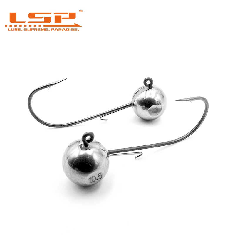 

LSP Tungsten Jig Head Fishing Hook 1.8g 2.7g 3.5g 5.3g 7g 10.5g Barbed Fishhook Fishing Tackle Accessories Kit Pesca