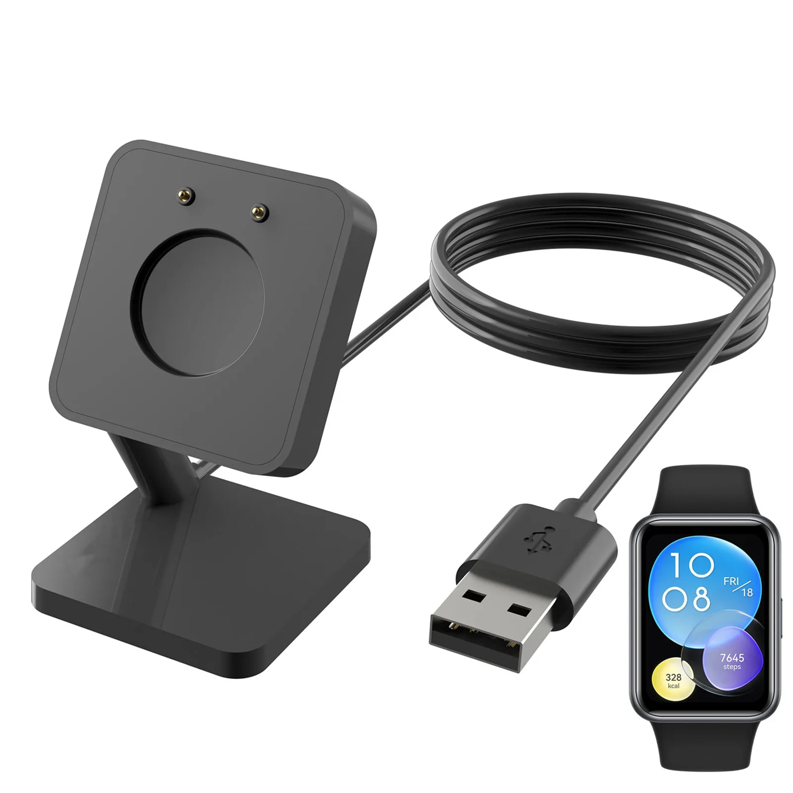 

New Portable Magnetic Wireless Charger Base For Universal Watch Fit 2 Smart Watches Charging Dock Wireless USB Charging Cable