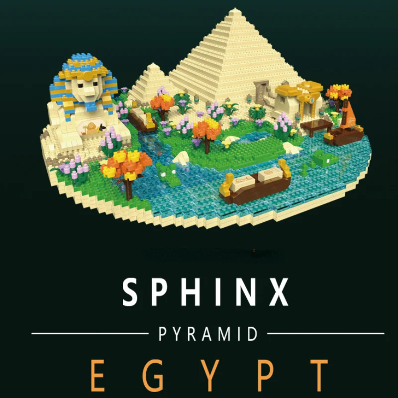 

Конструктор «большая пирамида гизы», модель города, архитектура, уличный вид, набор строительных блоков «сделай сам», сборные детские игрушки, подарок