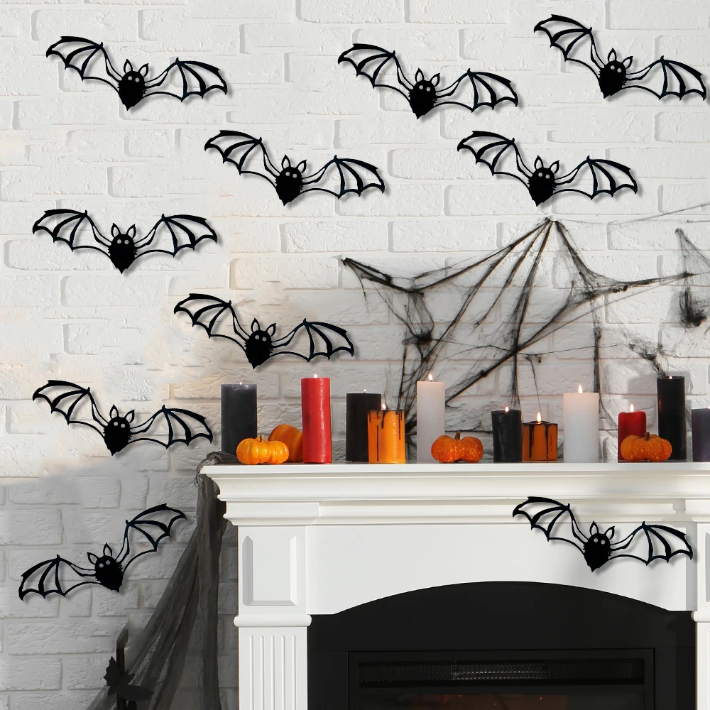 12 шт. настенные Переводные картинки в виде черной бабочки