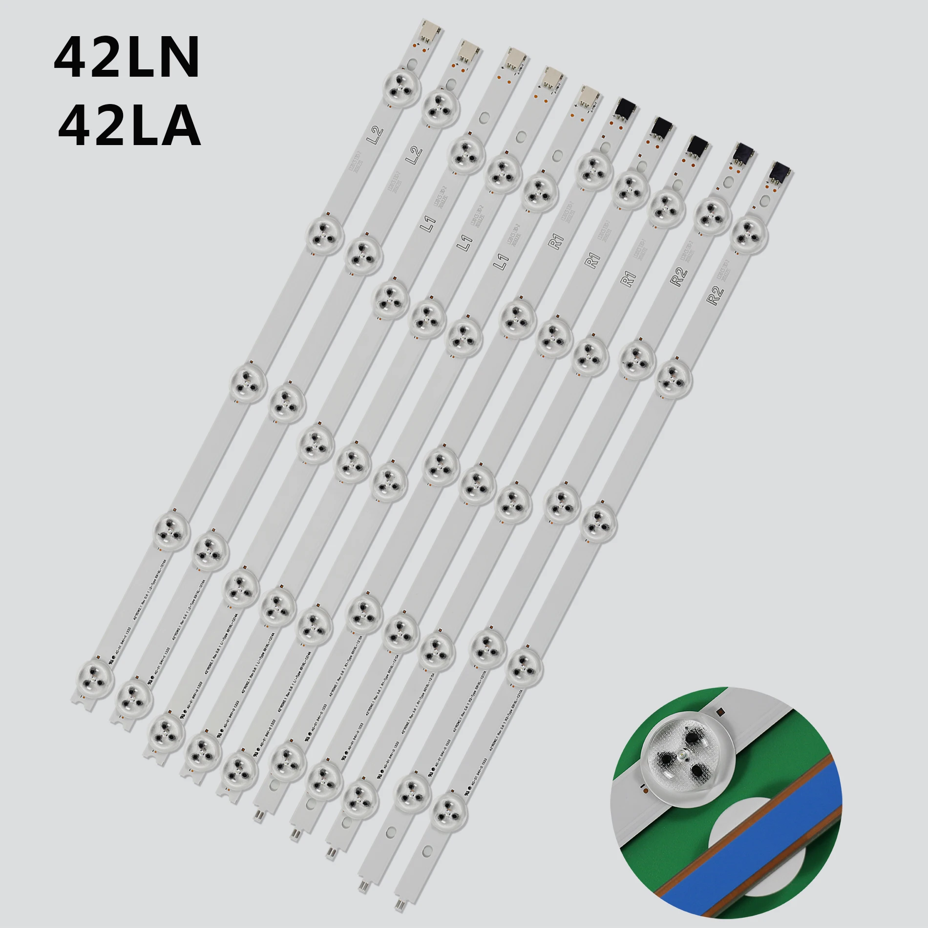 

10 комплектов для 42LN540 42LN5400 42LA620V 42LA6218 42LA62 1S строчки подсветки линейки 42 "ROW2.1 Rev 0,01 L1 R1 R2 L2