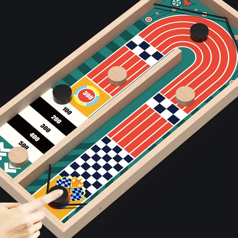 

board-game fast hockey sling puck Game Paced Wooden Table Hockey Winner Games Interactive Chess Toys For Family
