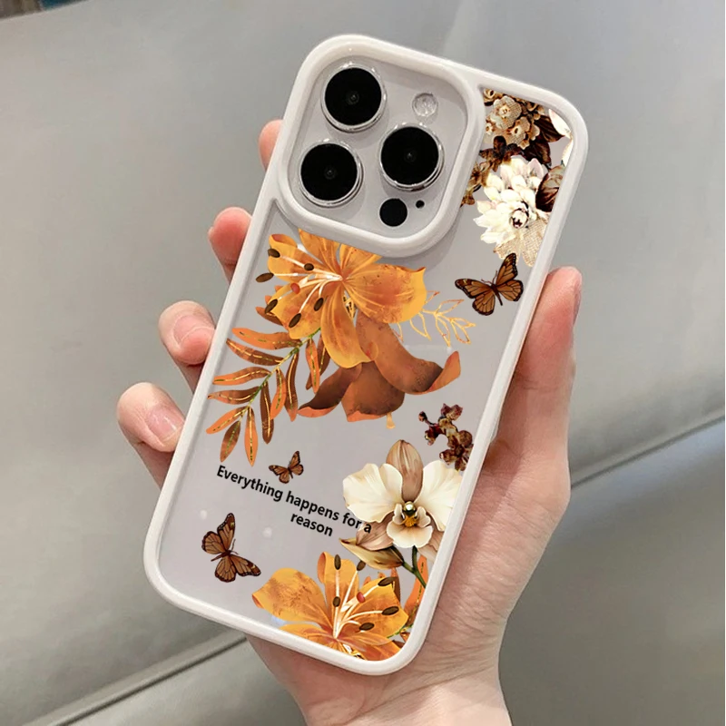 Фото Осенний чехол с цветочным принтом и бабочками для Samsung Galaxy S26 S25 FE S24 Plus S23 Ultra A57 A56 A37 A36 A16 A27 A26 A35 A55 A34 A15 №3