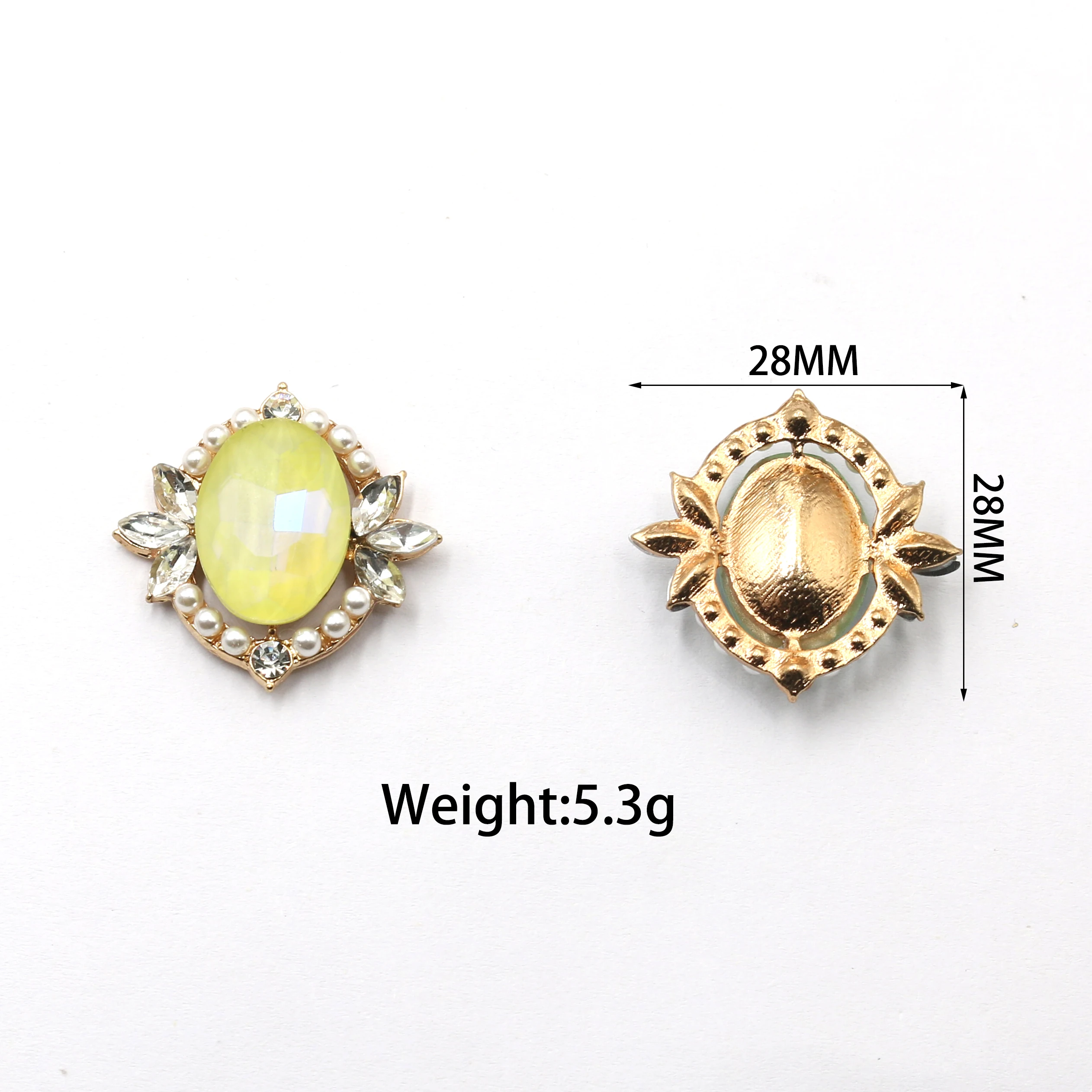 5 шт. 28*28 мм новый сплав искусственный жемчуг декоративная застежка на Хэллоуин