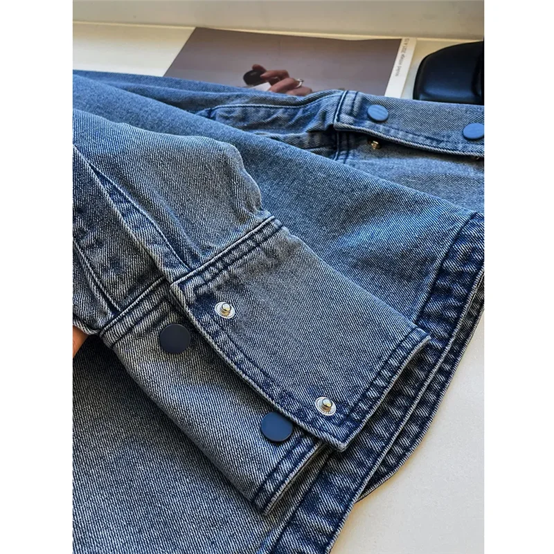 Весенне-осенняя джинсовая куртка для женщин 2024 новая модная свободная рубашка