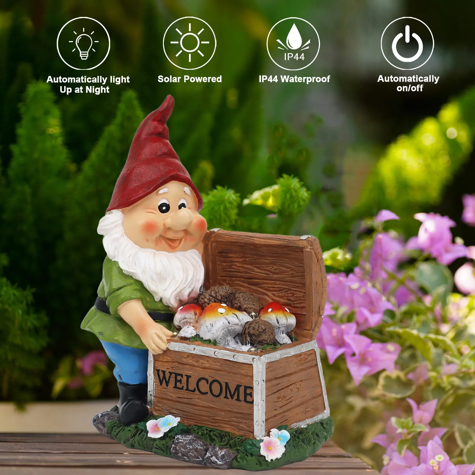 Новый креативный карлик деревянная коробка эльф солнечный садовый орнамент