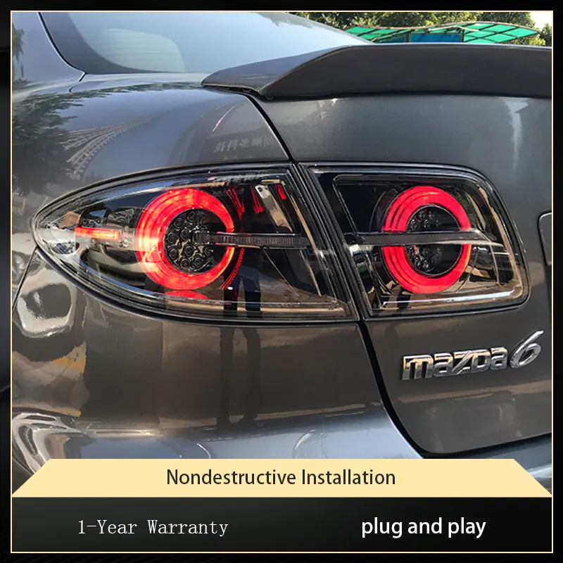 Автомобильные фары для Mazda 6 Mazda6 2003-2015 задние круглые дизайнерские светодиодные DRL