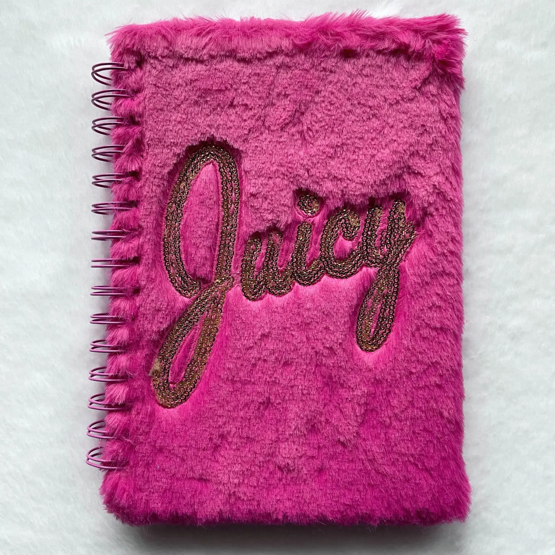 

A5 Plush Letter Embroidery Notebook Cute Student Notepad Student Stationery Diary planner notebook bullet journal back toschool