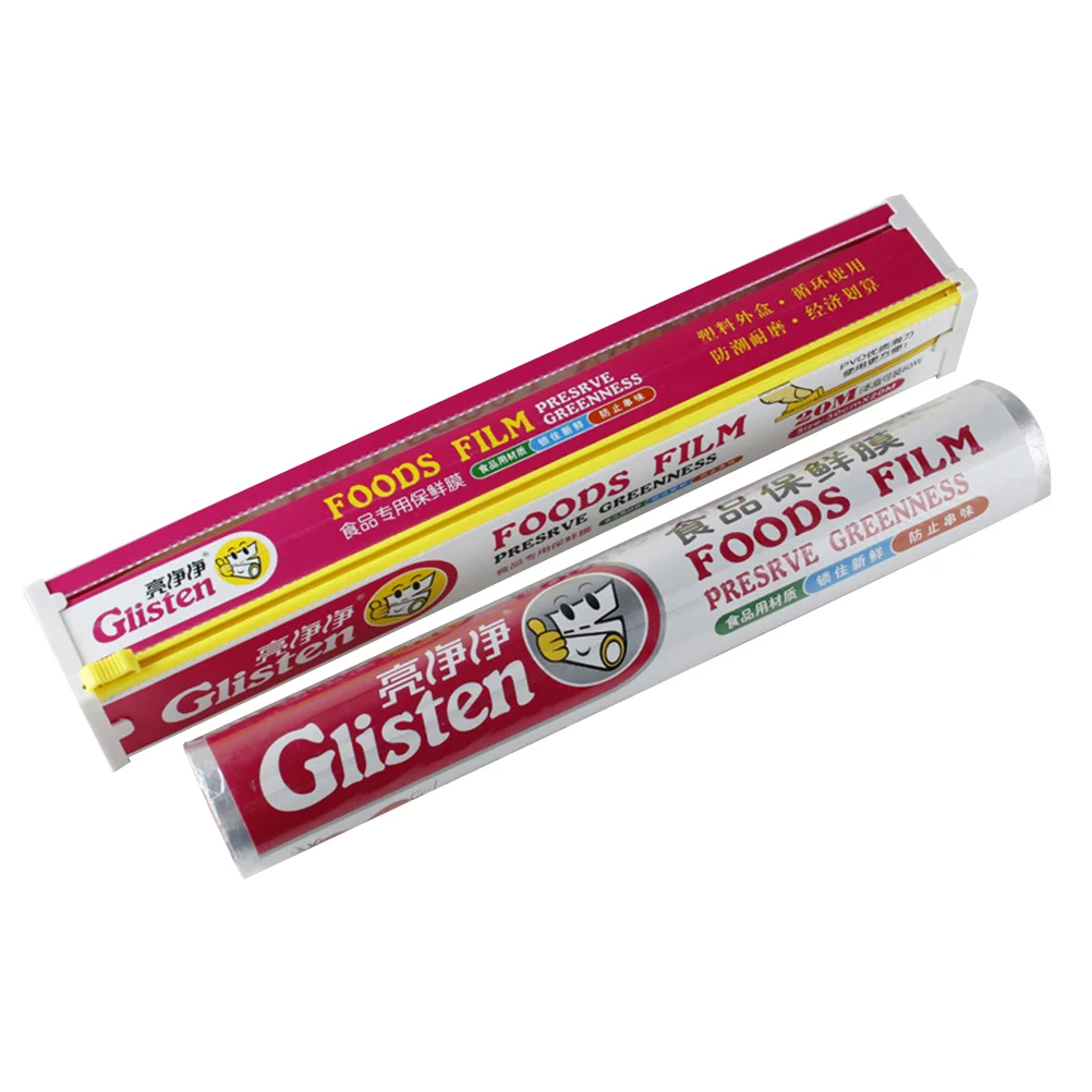 

Disposable Food Cling Wrap Roll Foodservice Film Food Save Wrap with Slide Cutter (2000x30cm)